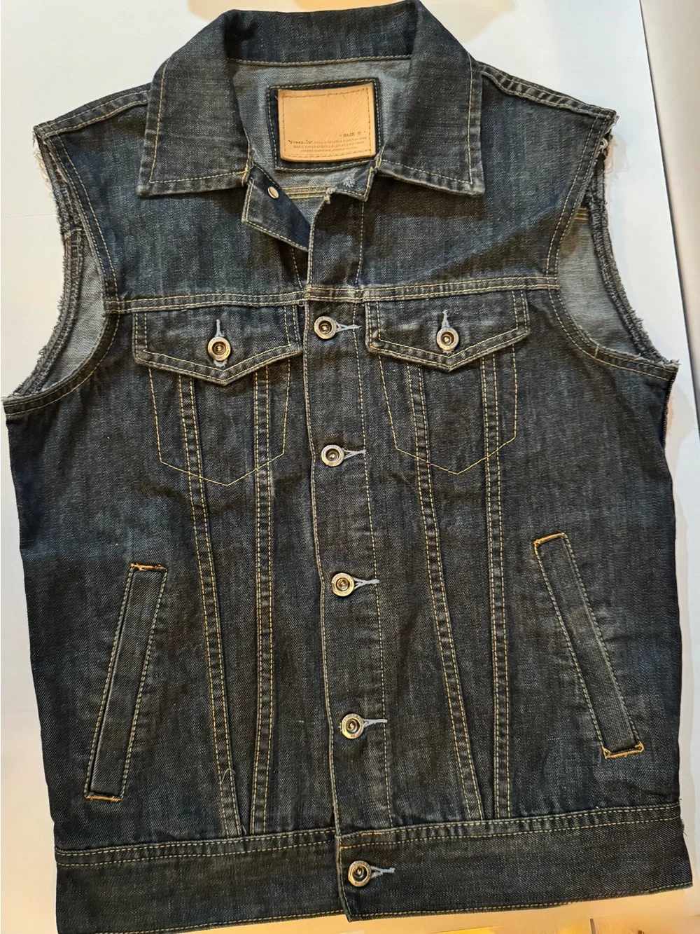 Vintage RG 512 Sleeveless Blue Jean Jacket - Picture 2 of 13